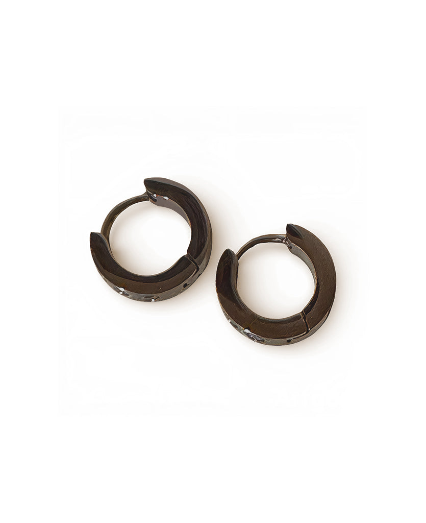 Triple Sparkle Huggies: Silver Stainless Steel Zirconia Hoops
