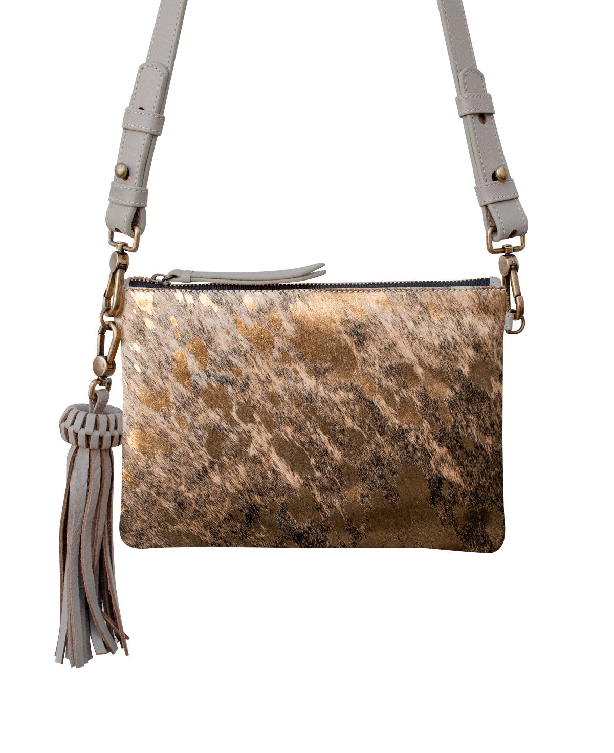 Gold Fur Crossbody Bag