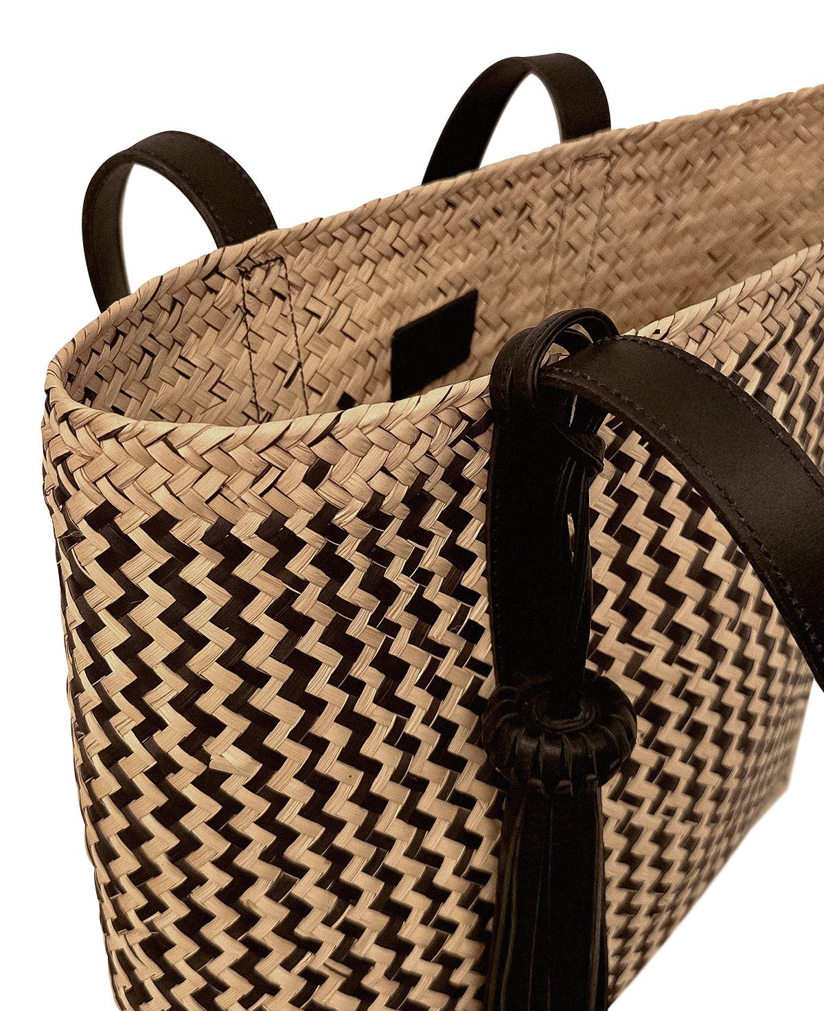 Natural Palm Leaf Oversized Tote