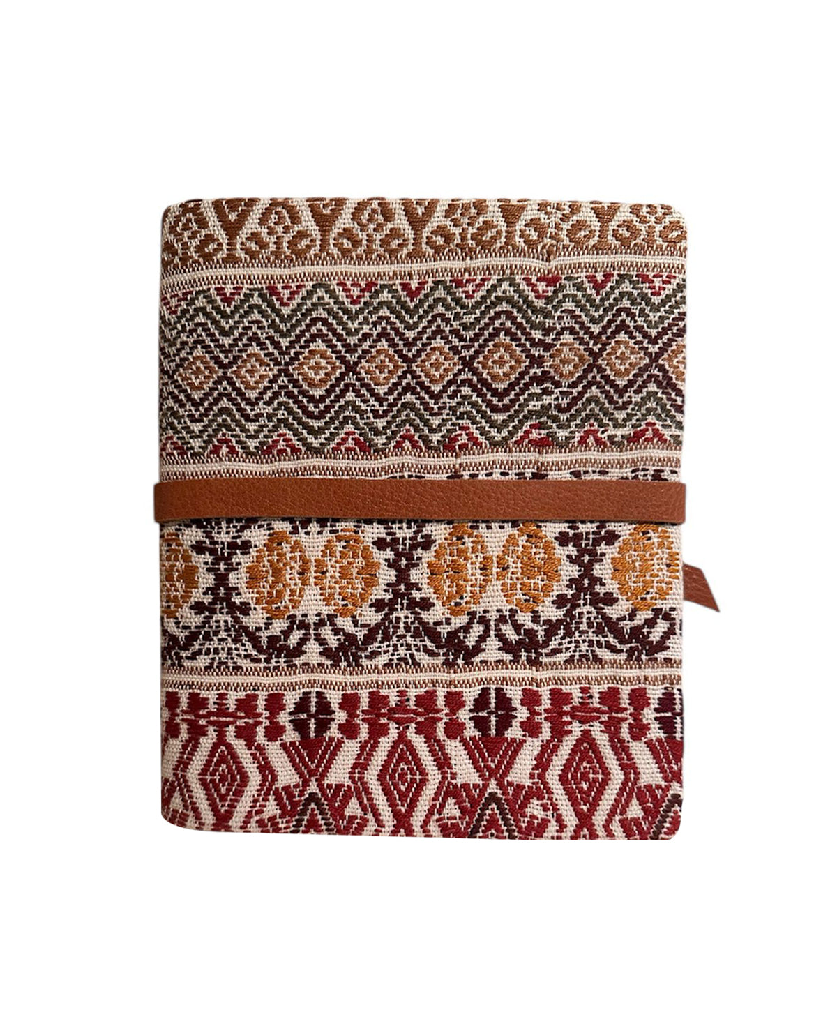 The Traveler's Bohemian-Patterned Textile Cover with Leather interior Journal / Sketchbook