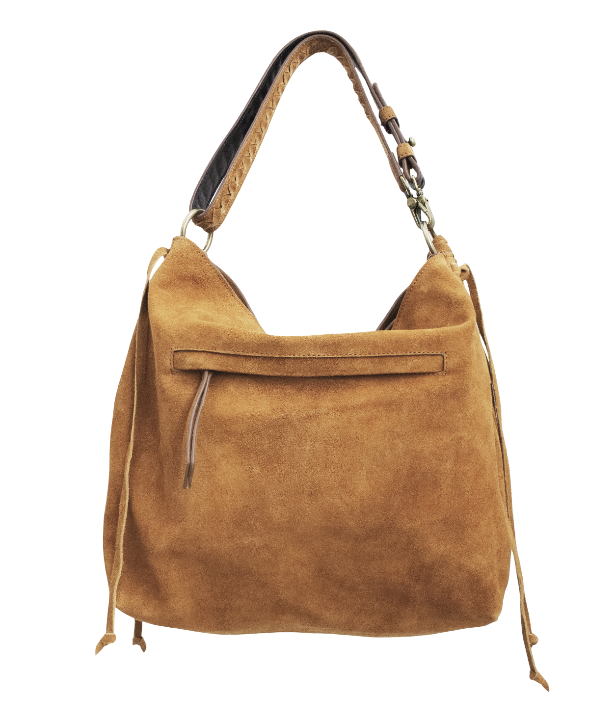 Bacalar Shoulder Bag: Vibrant Mustard Genuine Suede
