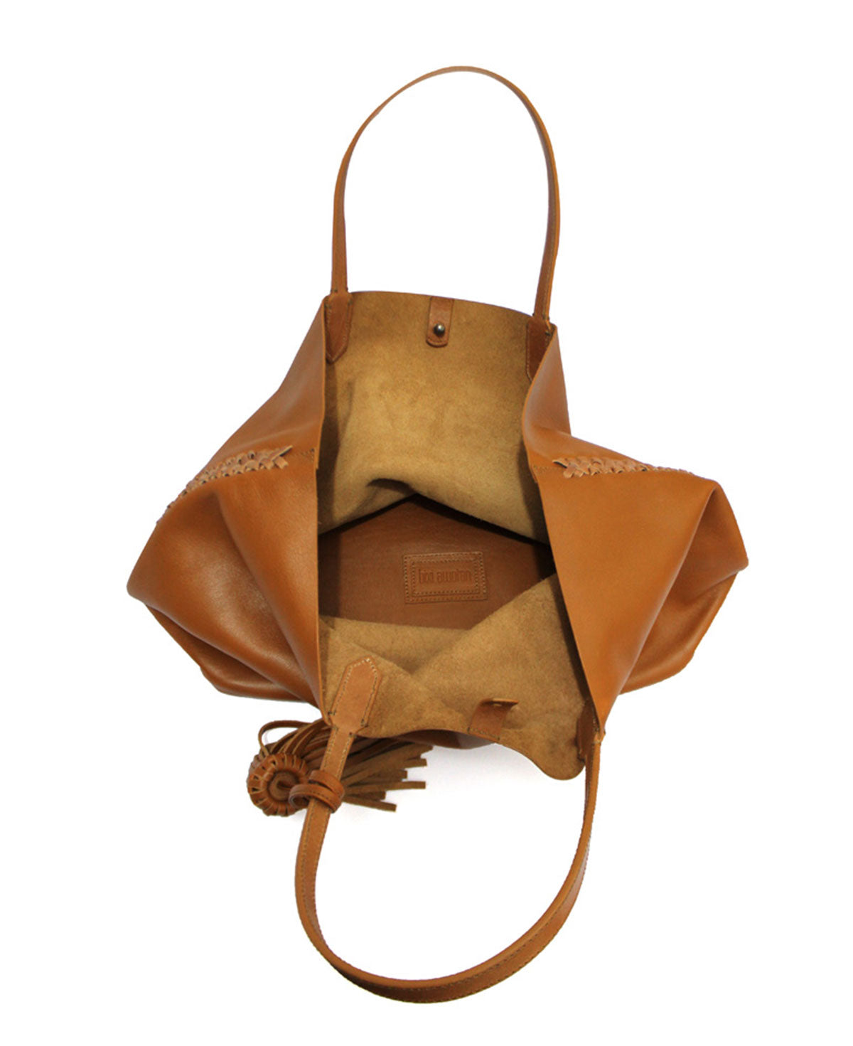 Large Tote Tan Lidia Leather Bag