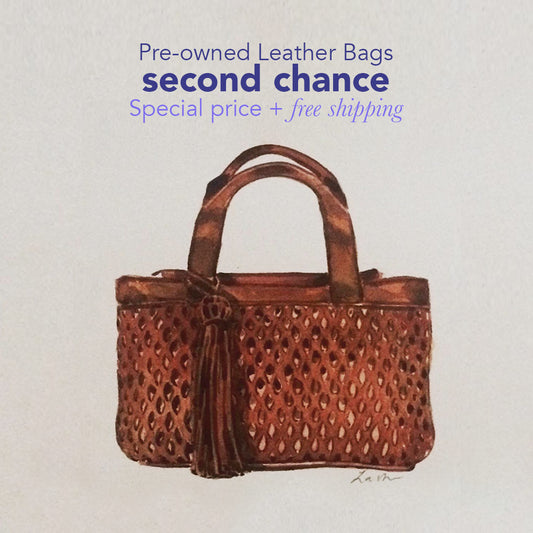 reduce waste with second chance leather bags