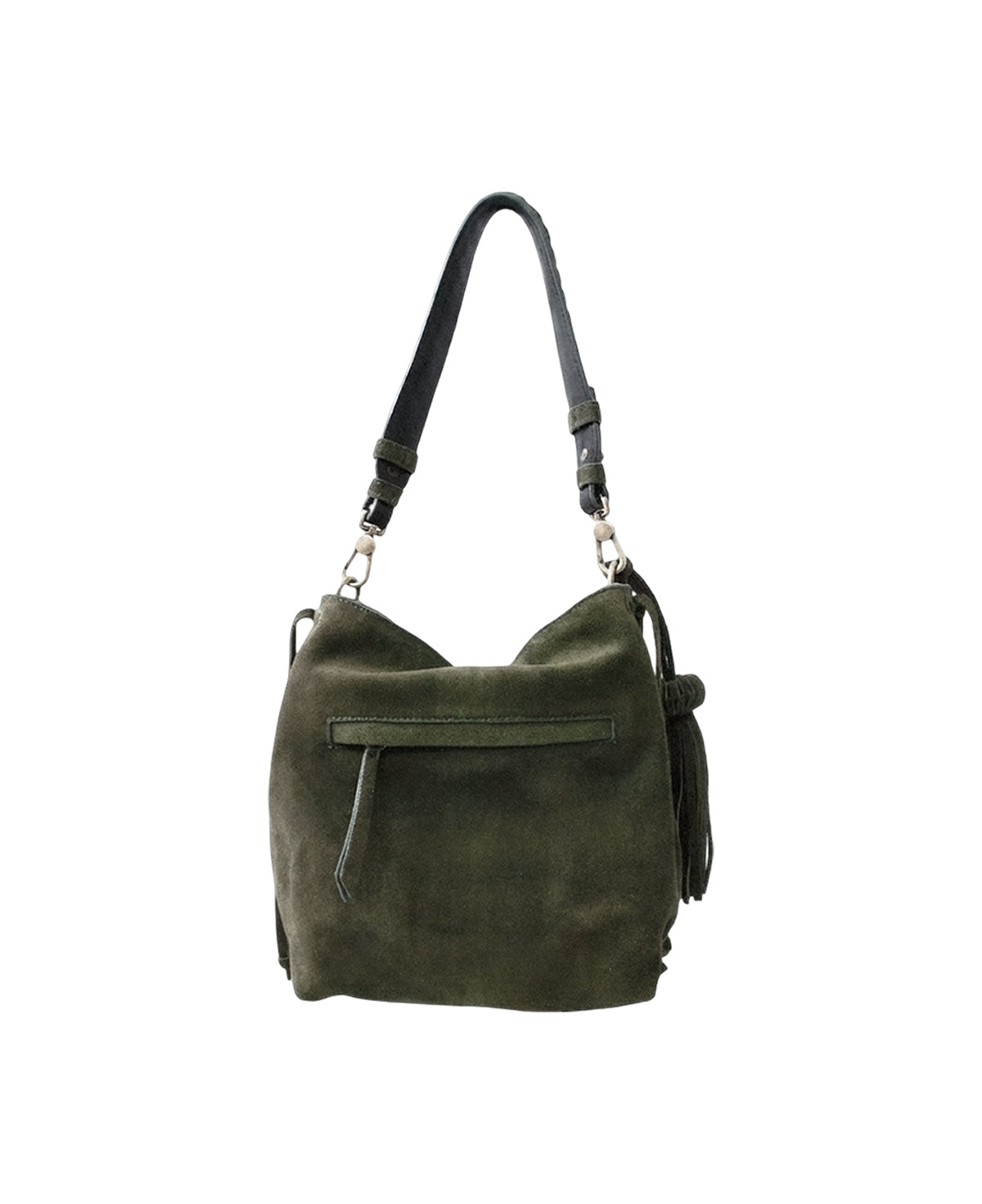 Mini Bacalar Crossbody: Soft Olive Green Genuine Suede