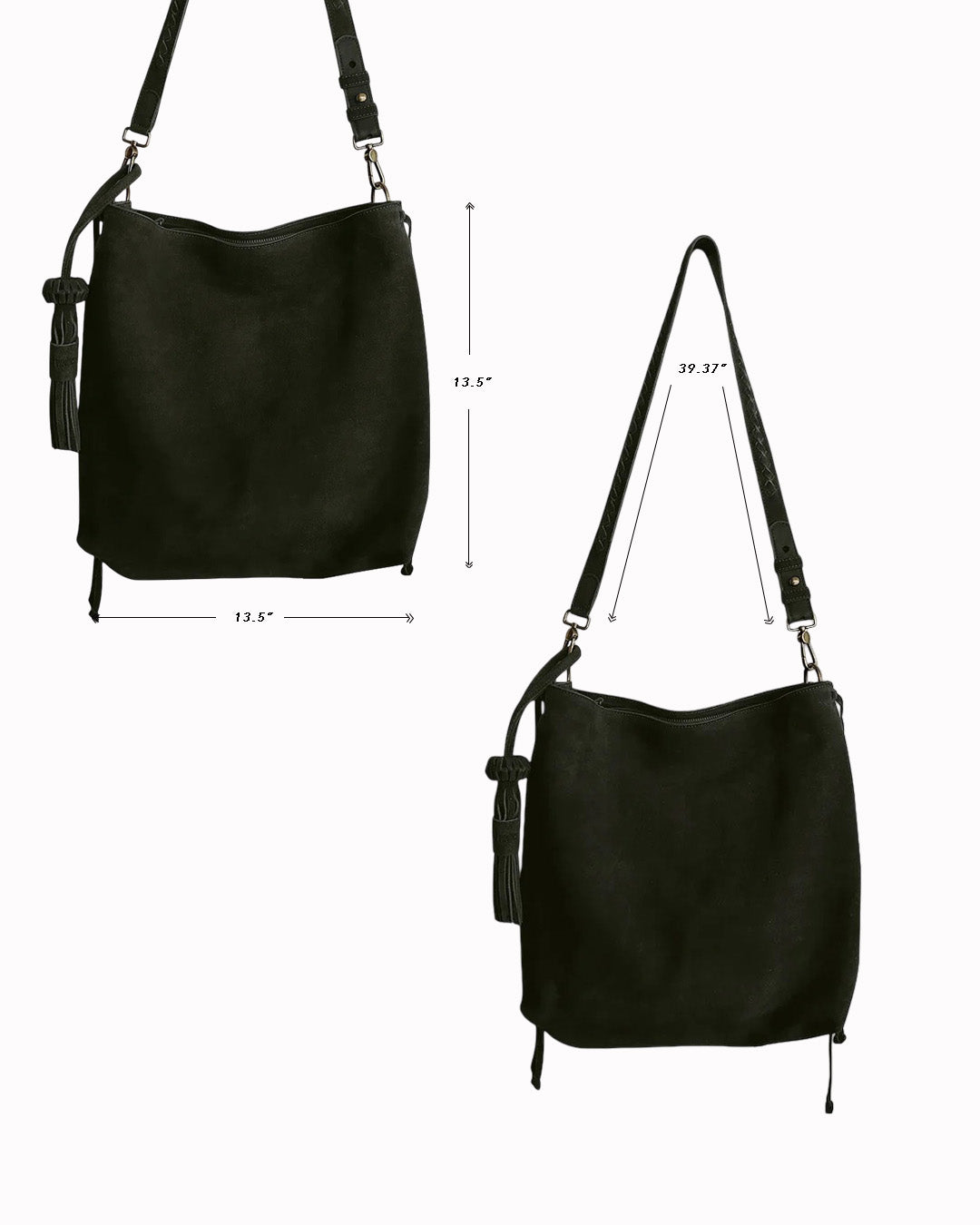 → PRE-ORDER Bacalar Shoulder Bag: Soft Olive Green Genuine Suede