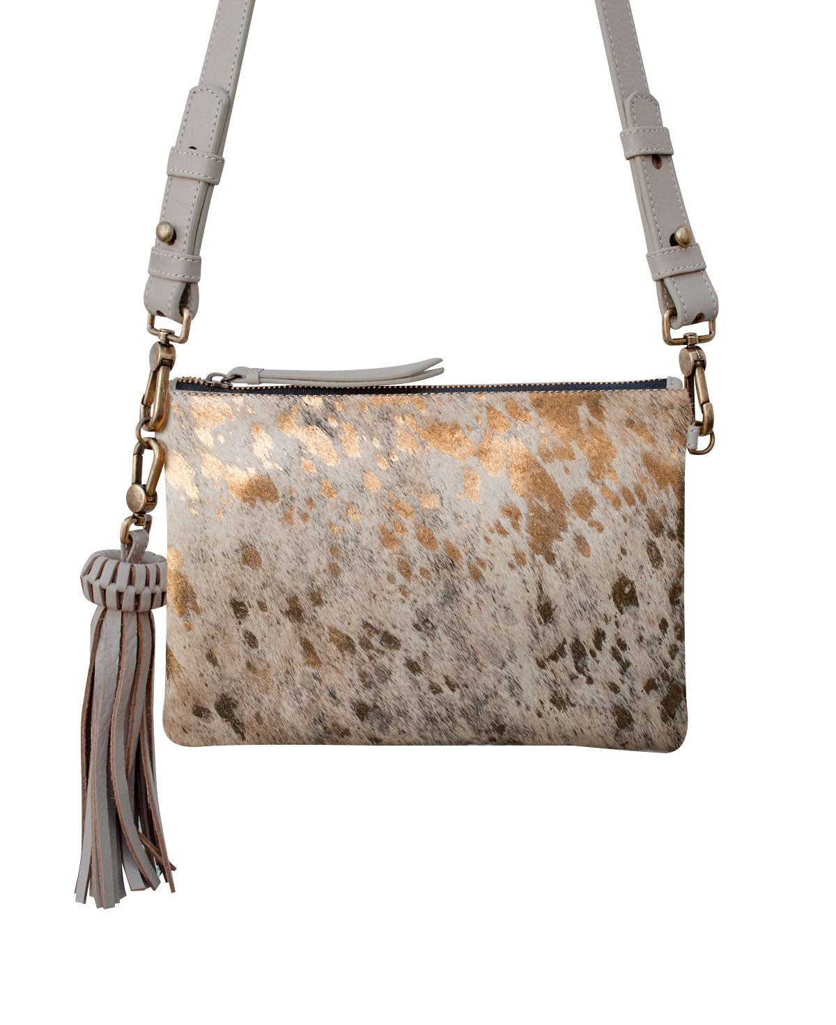 Gold Fur Crossbody Bag