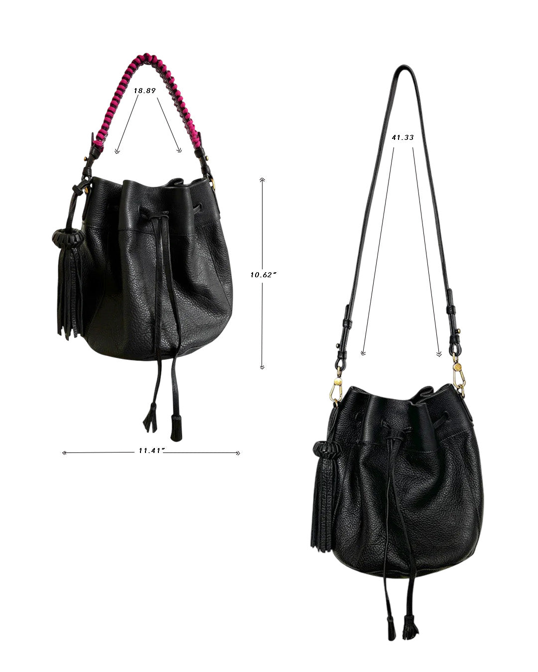 Bucket Bag Joce Black Leather Bag