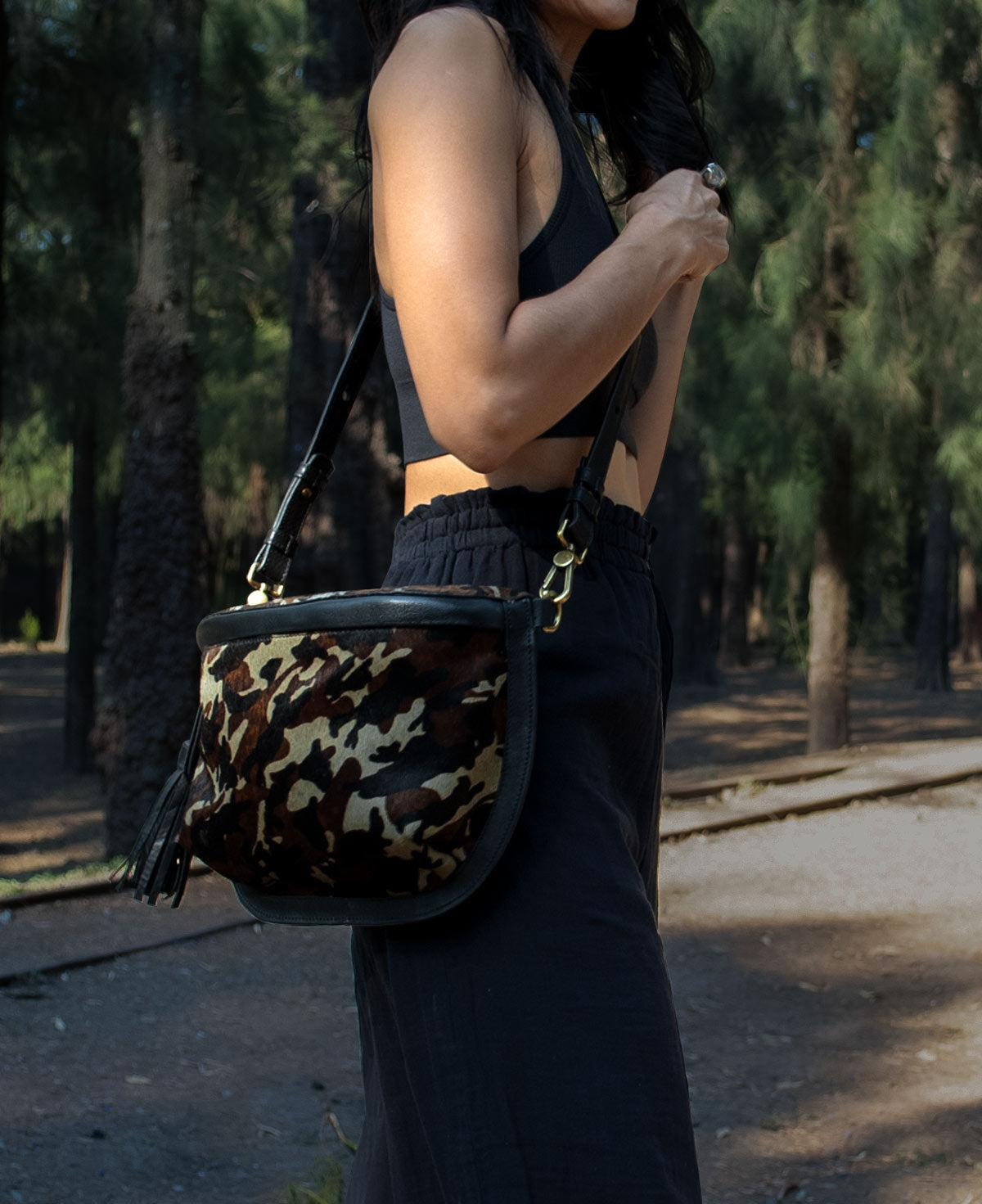 The Camo Fur Crossbody Bag