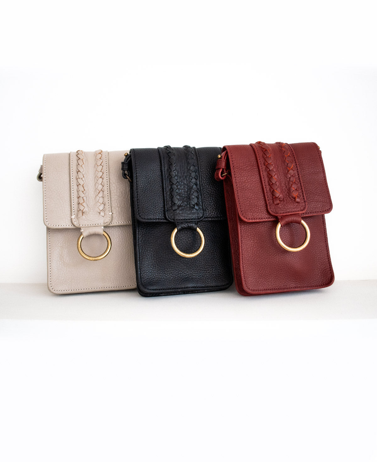 Compact Leather Smartphone Crossbody