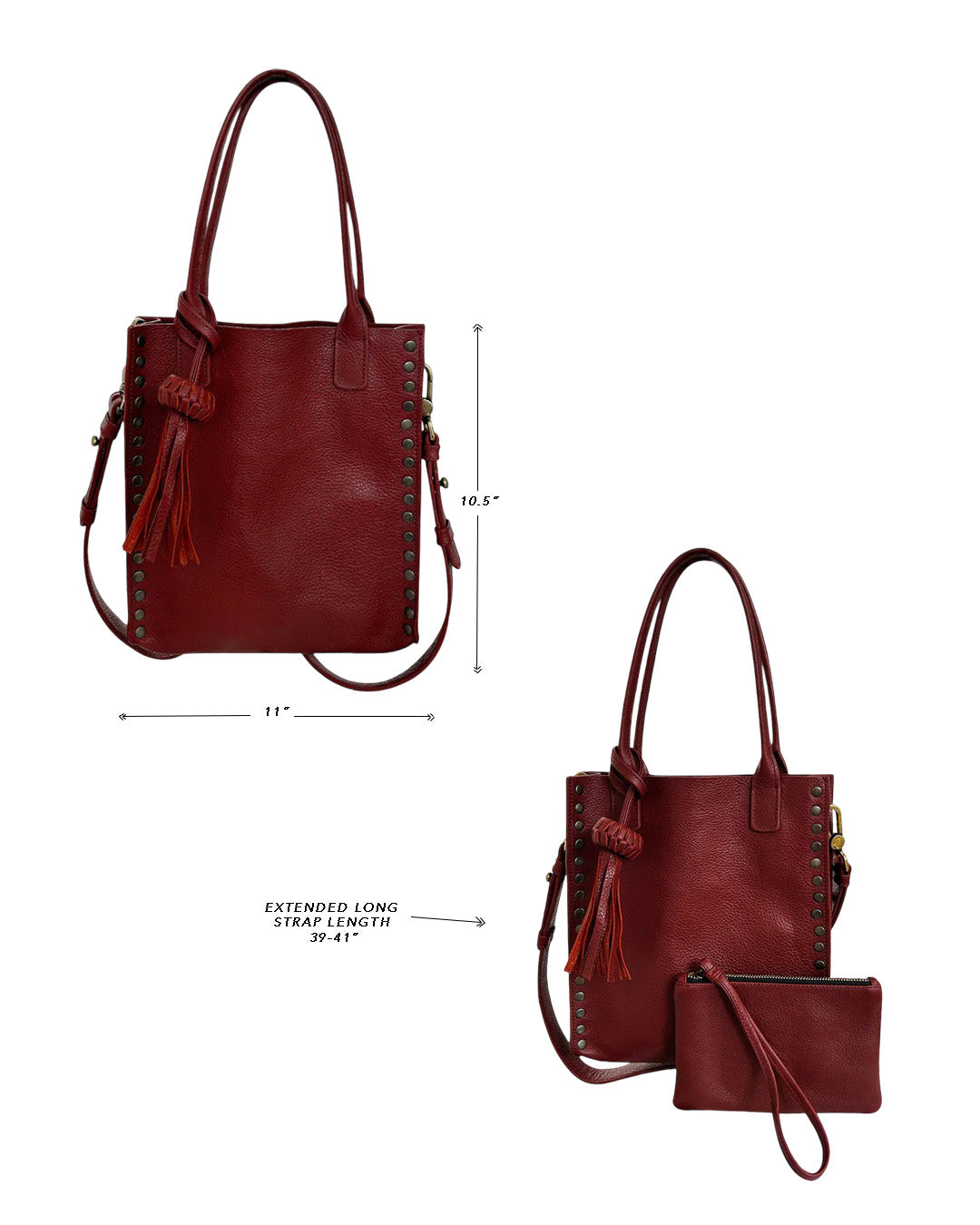 Mini Tzeltal Burgundy / Maroon Leather Crossbody bag