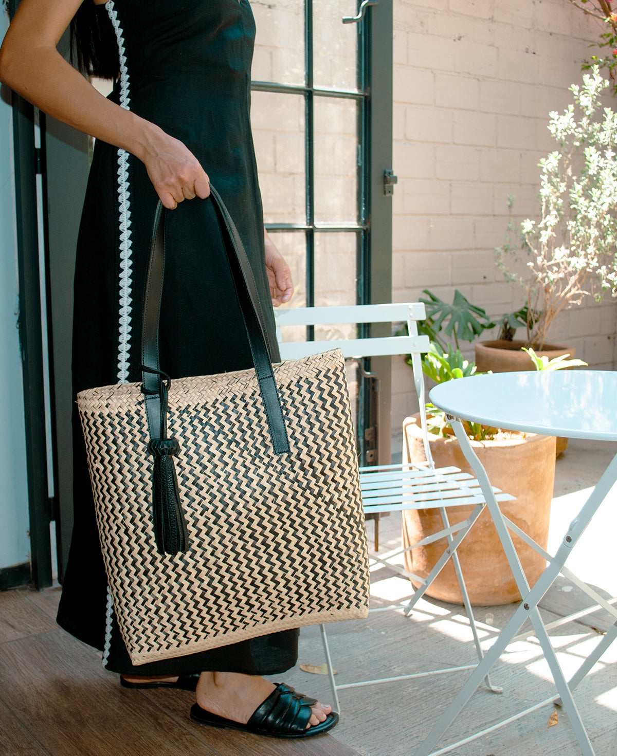  Natural Palm Leaf Oversized Tote
