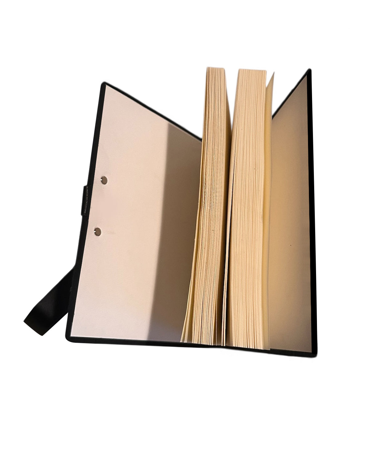 Textured Black Leather Thick Journal: Executive Gift, Agenda & Travel Notebook