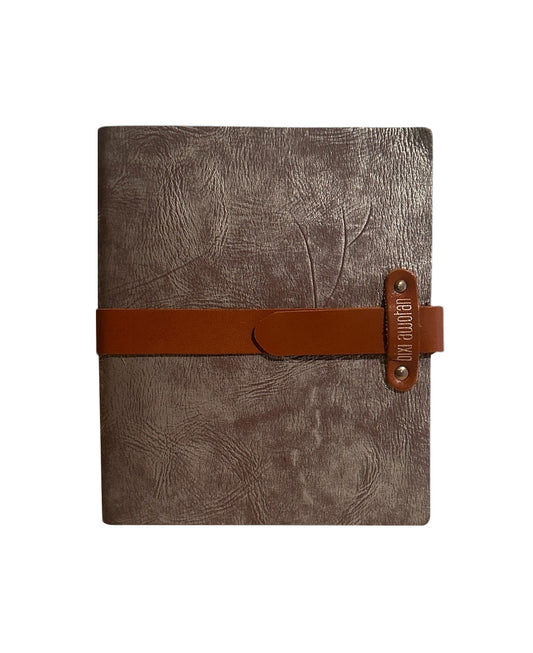 Textured Brown Leather Thick Journal: Executive Gift, Agenda & Travel Notebook