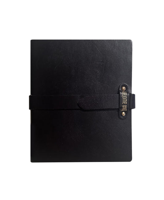 Soft Black Leather Thick Journal: Executive Gift, Agenda & Travel Notebook