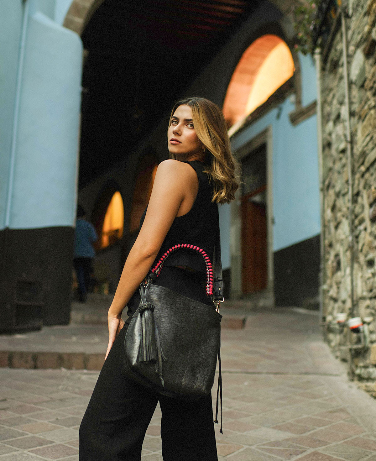 Shoulder Bag Bacalar Mini Black Leather