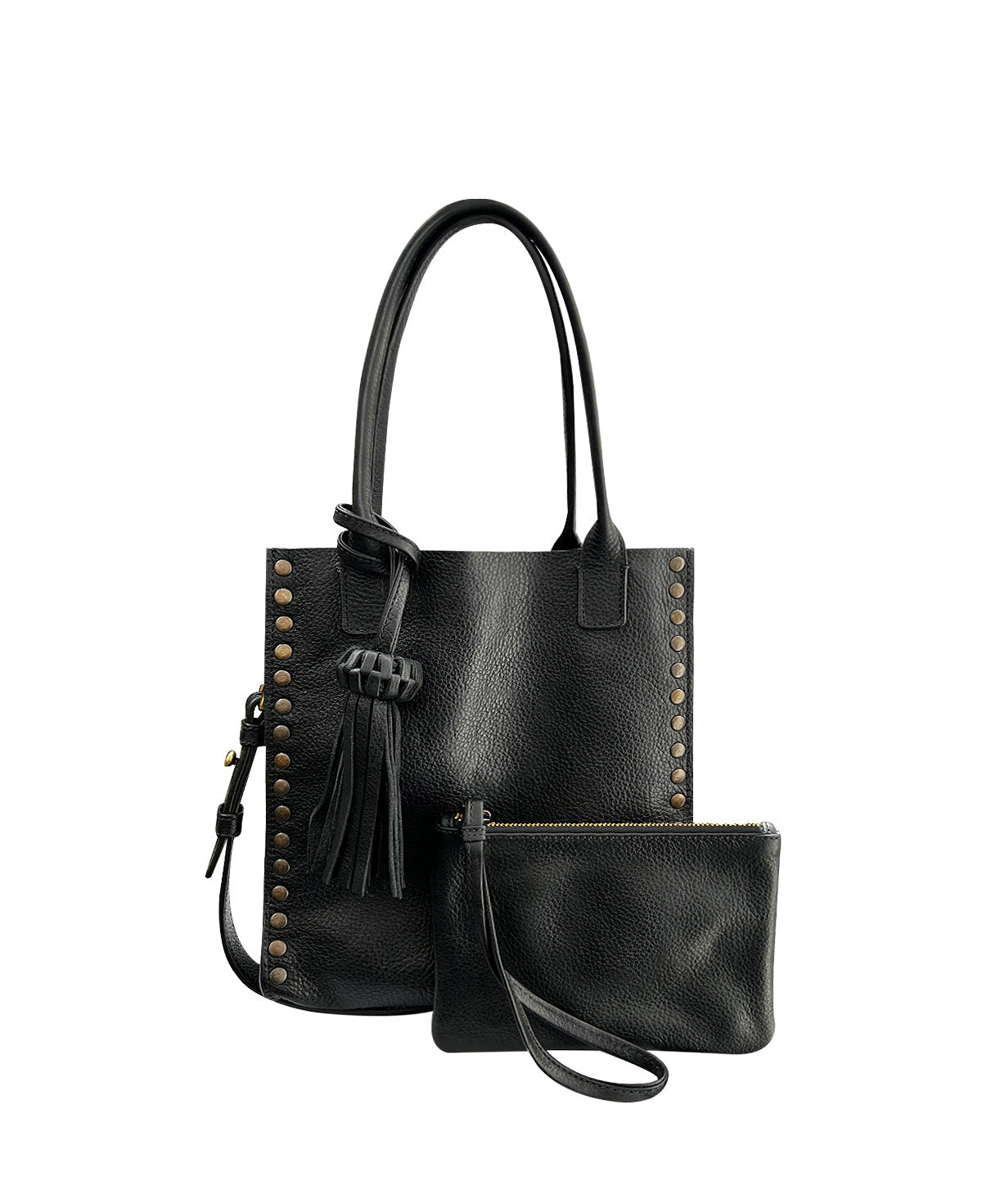 Mini Tzeltal Black Leather Crossbody bag