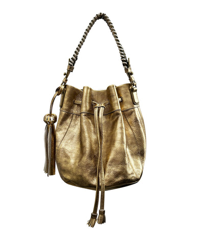 Bucket Bag Joce Gold Leather Bag