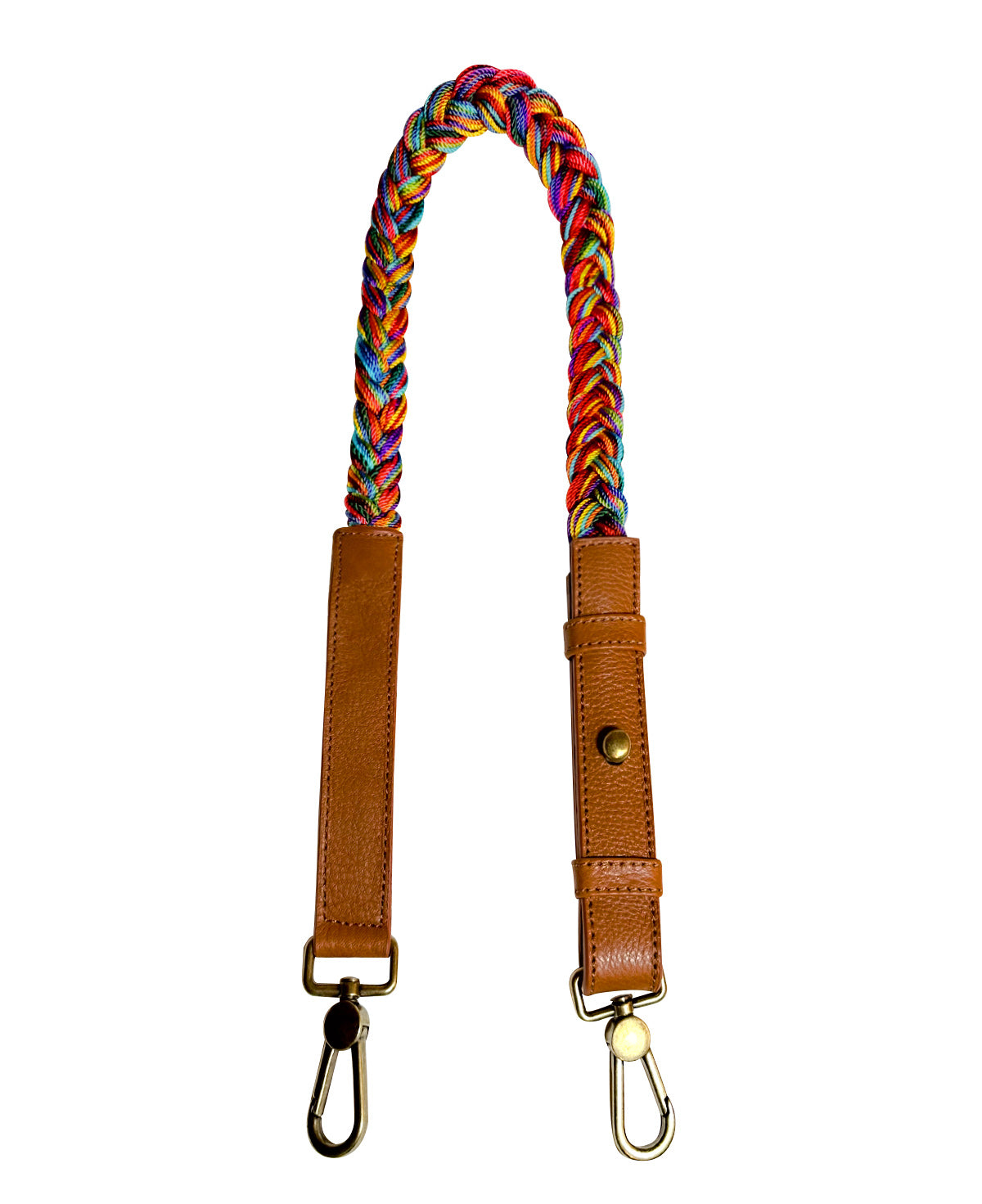 Braided Multicolor Shoulder Leather Strap