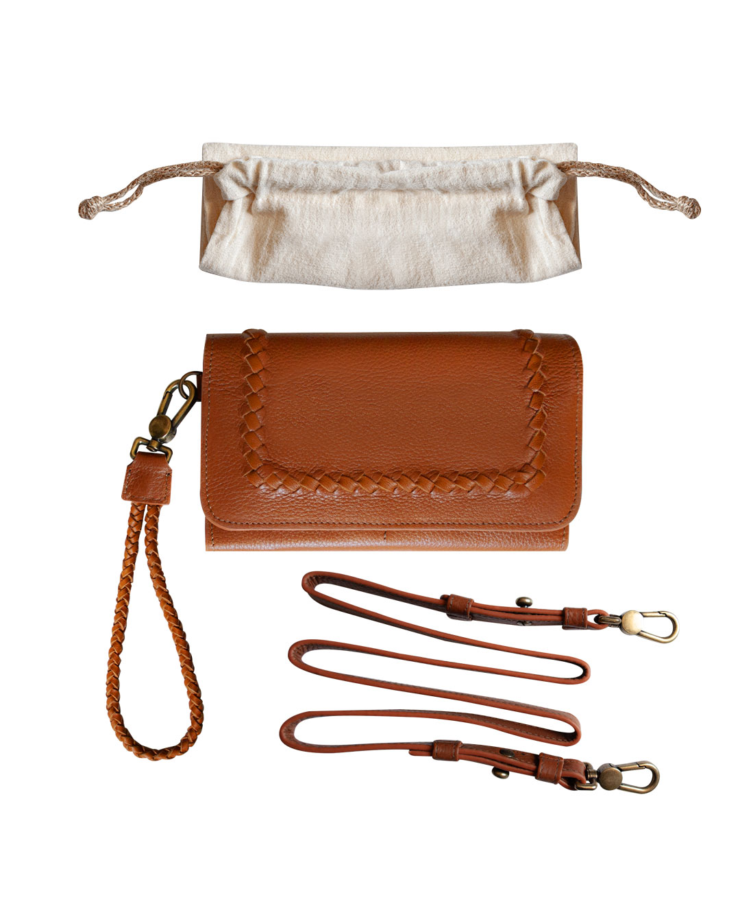 wristlet wallet with strap full grain leather bifold