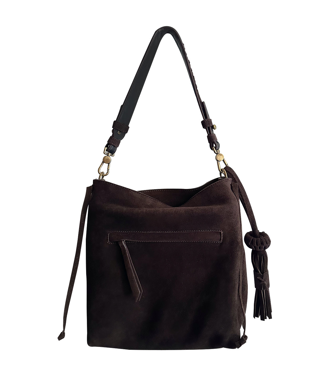 → PRE-ORDER Mini Bacalar Crossbody: Soft Espresso Coffee Genuine Suede