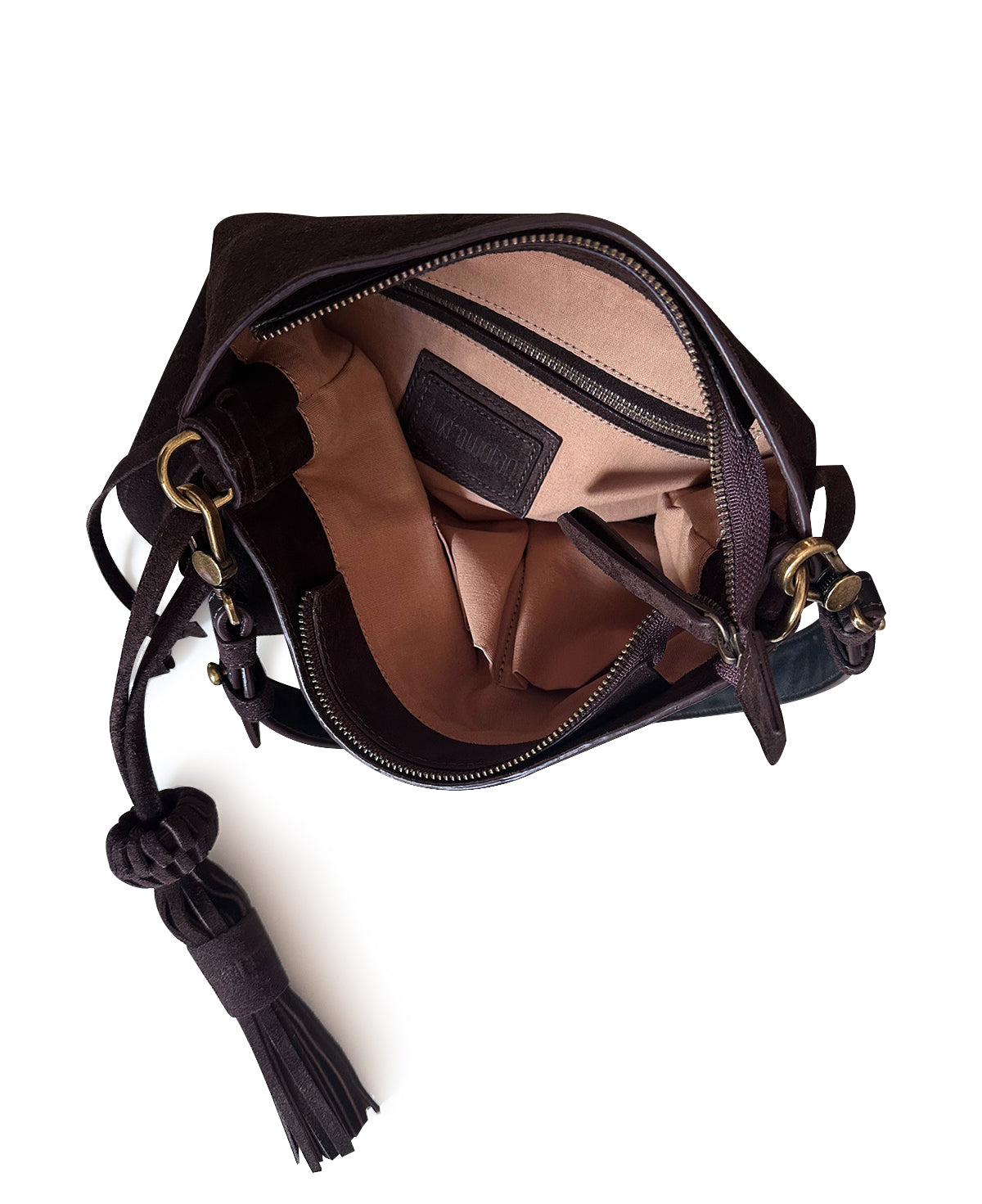 → PRE-ORDER Mini Bacalar Crossbody: Soft Espresso Coffee Genuine Suede