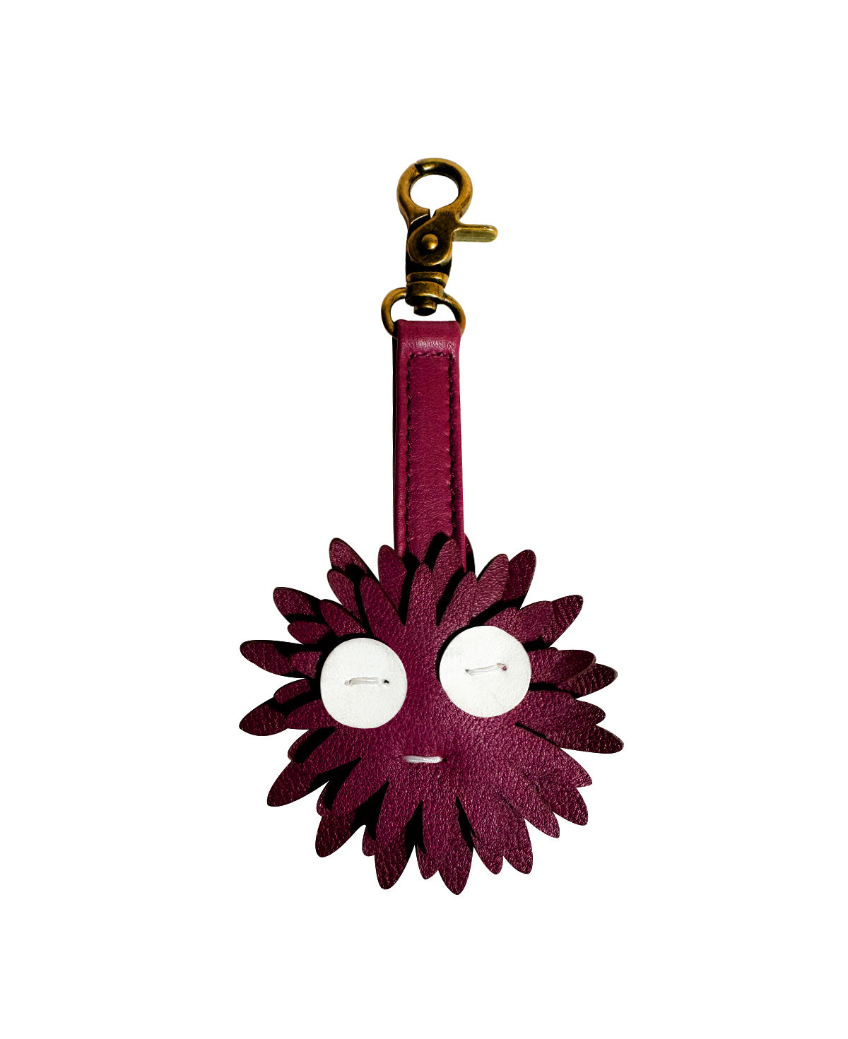 Smiley Charm Leather Handbag Charm