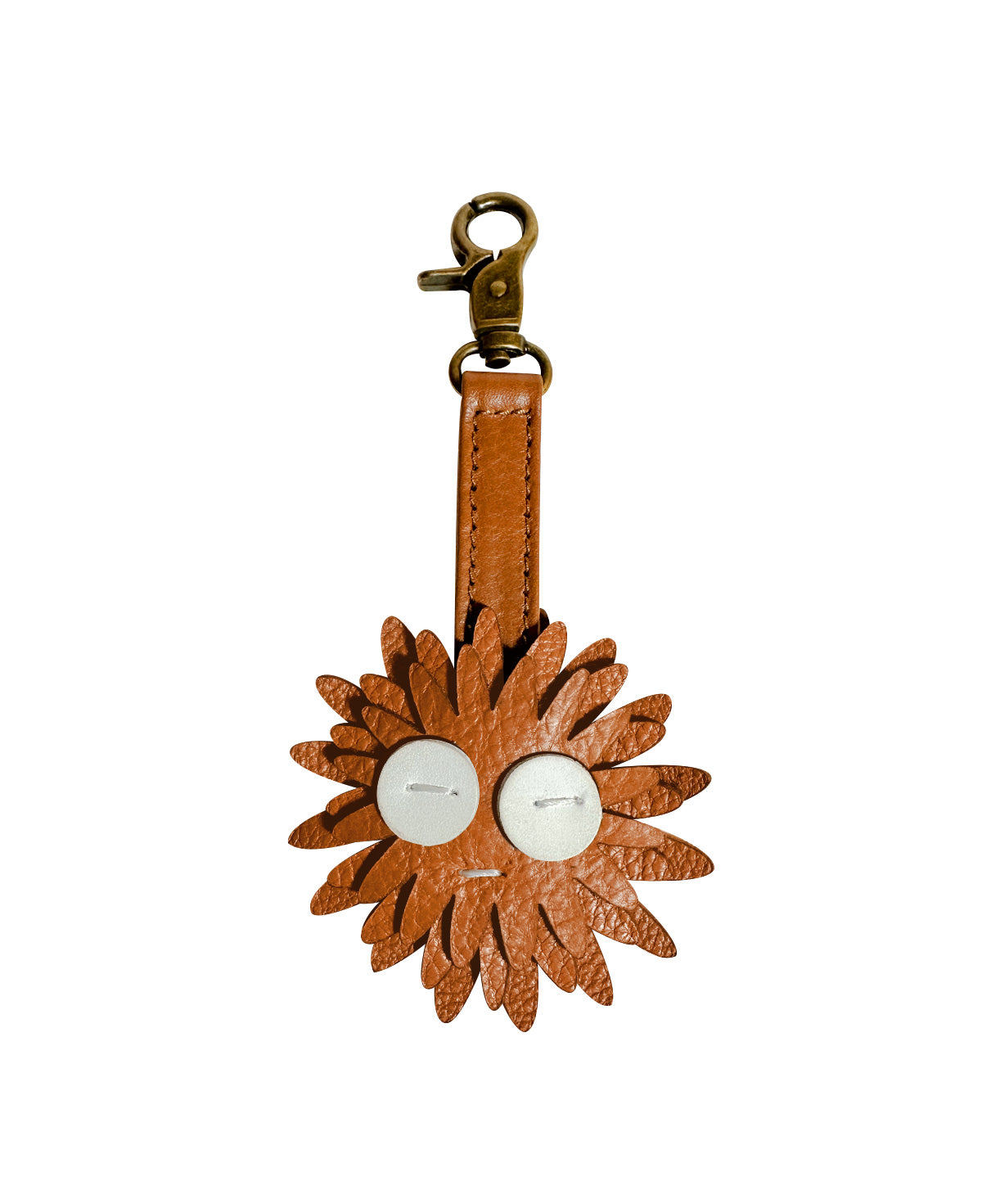 Smiley Charm Leather Handbag Charm