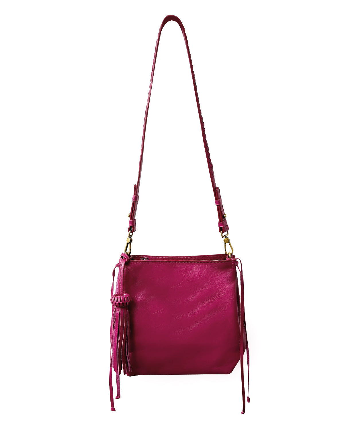 Shoulder Bag Bacalar Mini Fuschia Leather