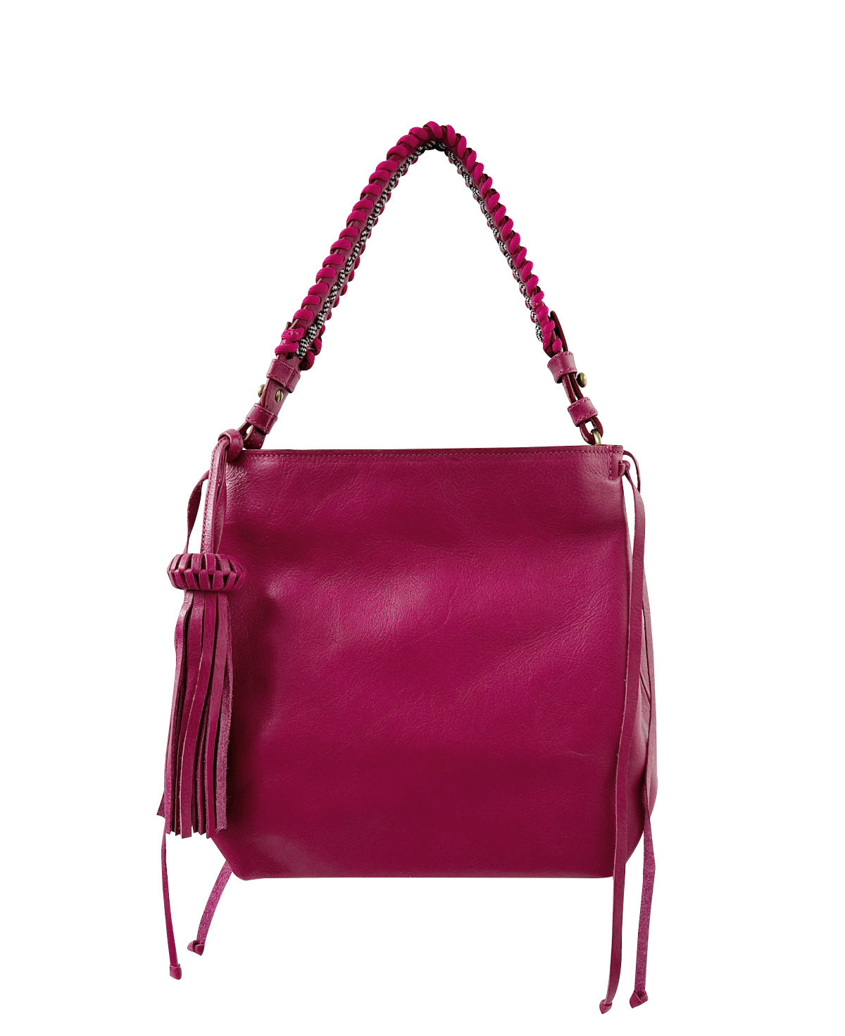 Shoulder Bag Bacalar Mini Fuschia Leather