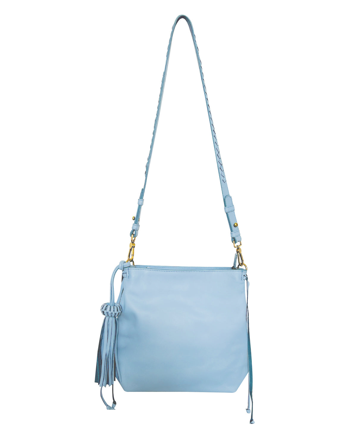 Shoulder Bag Bacalar Mini Baby Blue Leather