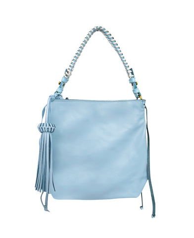 Shoulder Bag Bacalar Mini Baby Blue Leather