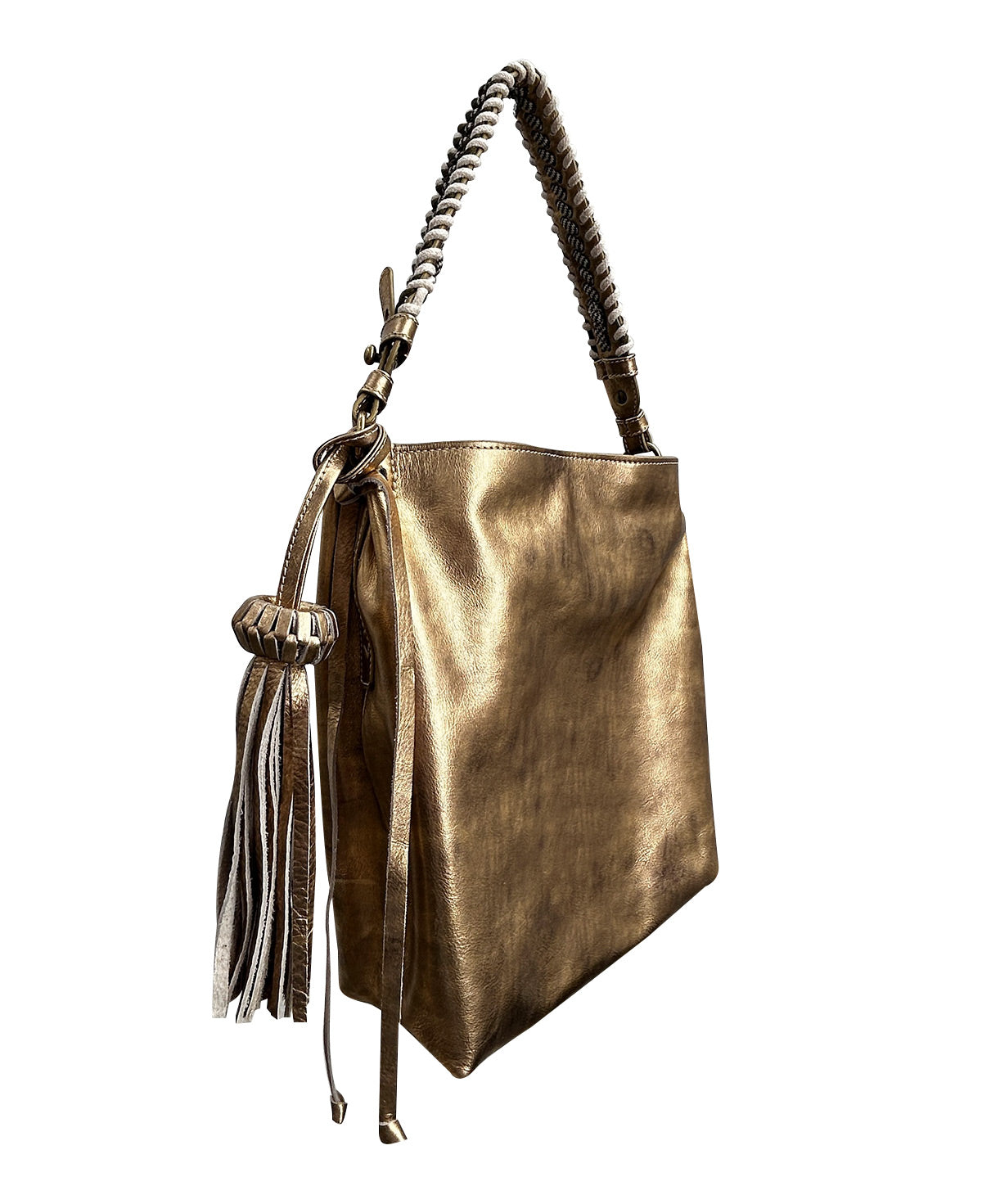 Shoulder Bag Bacalar Mini Gold Leather