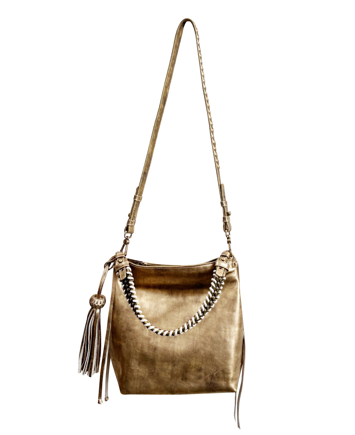 Shoulder Bag Bacalar Mini Gold Leather