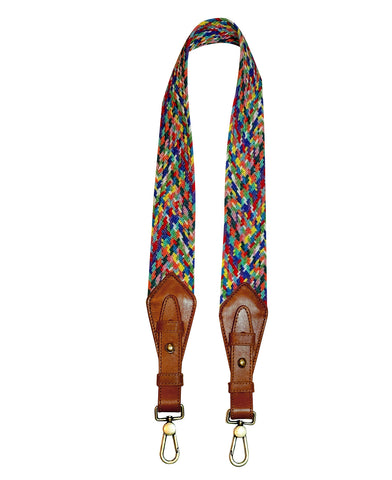 Braided Colorful Wide Shoulder Leather Strap