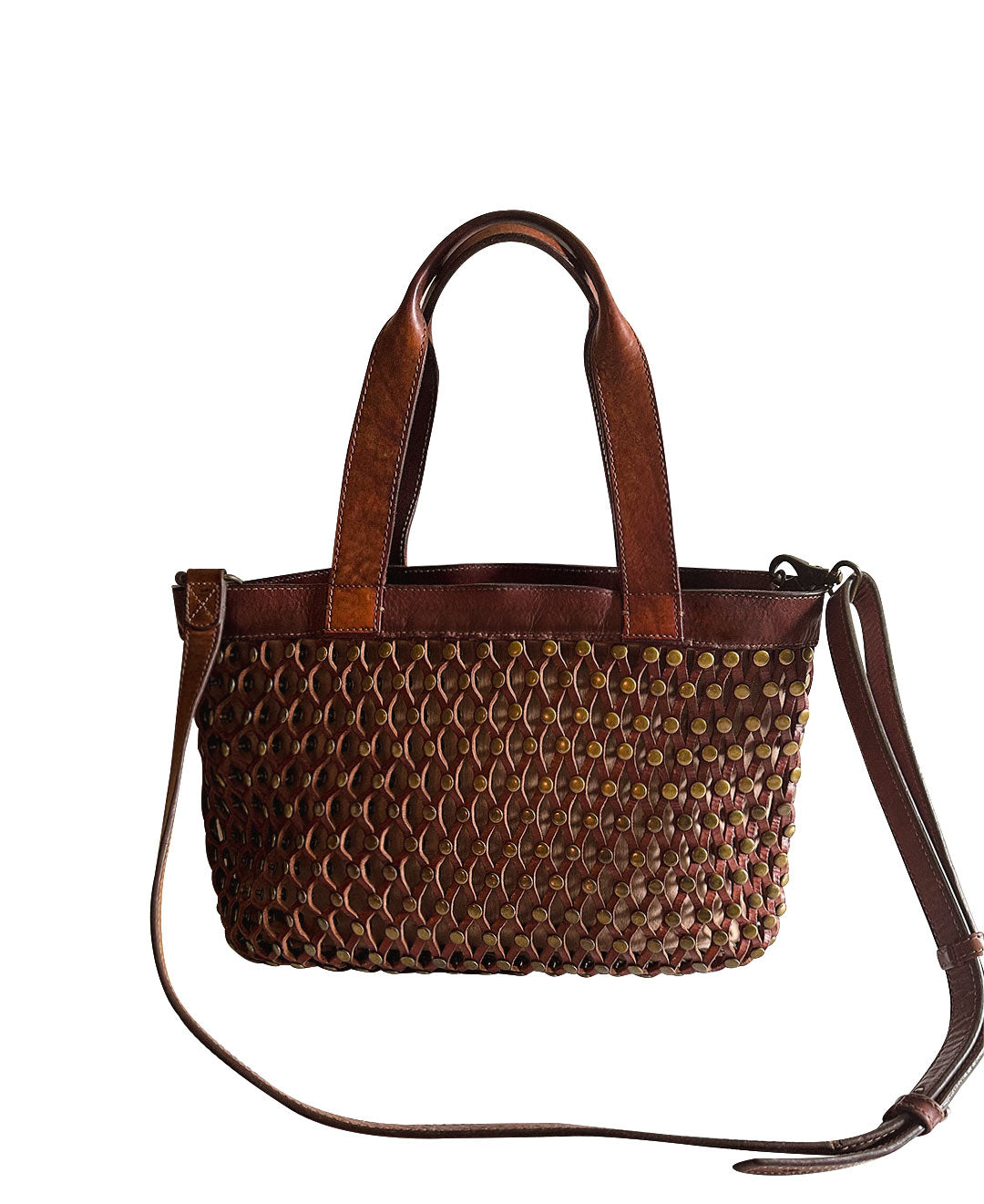 Pre-Owned Tulum Leather Handbag (Studs) | Sustainable Style