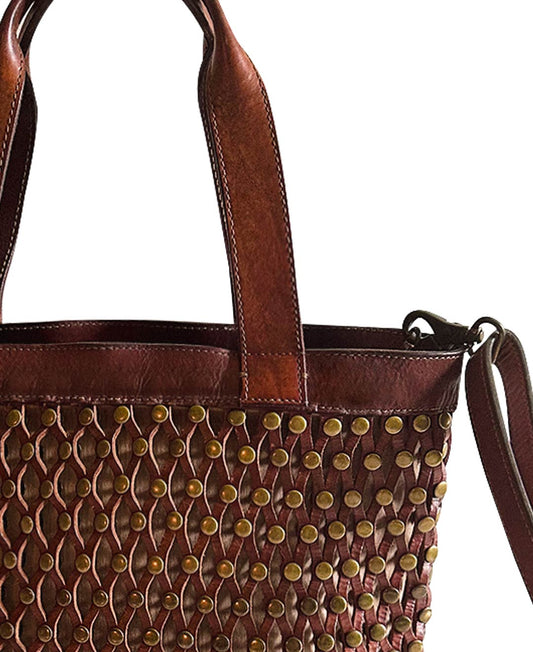 Pre-Owned Tulum Leather Handbag (Studs) | Sustainable Style