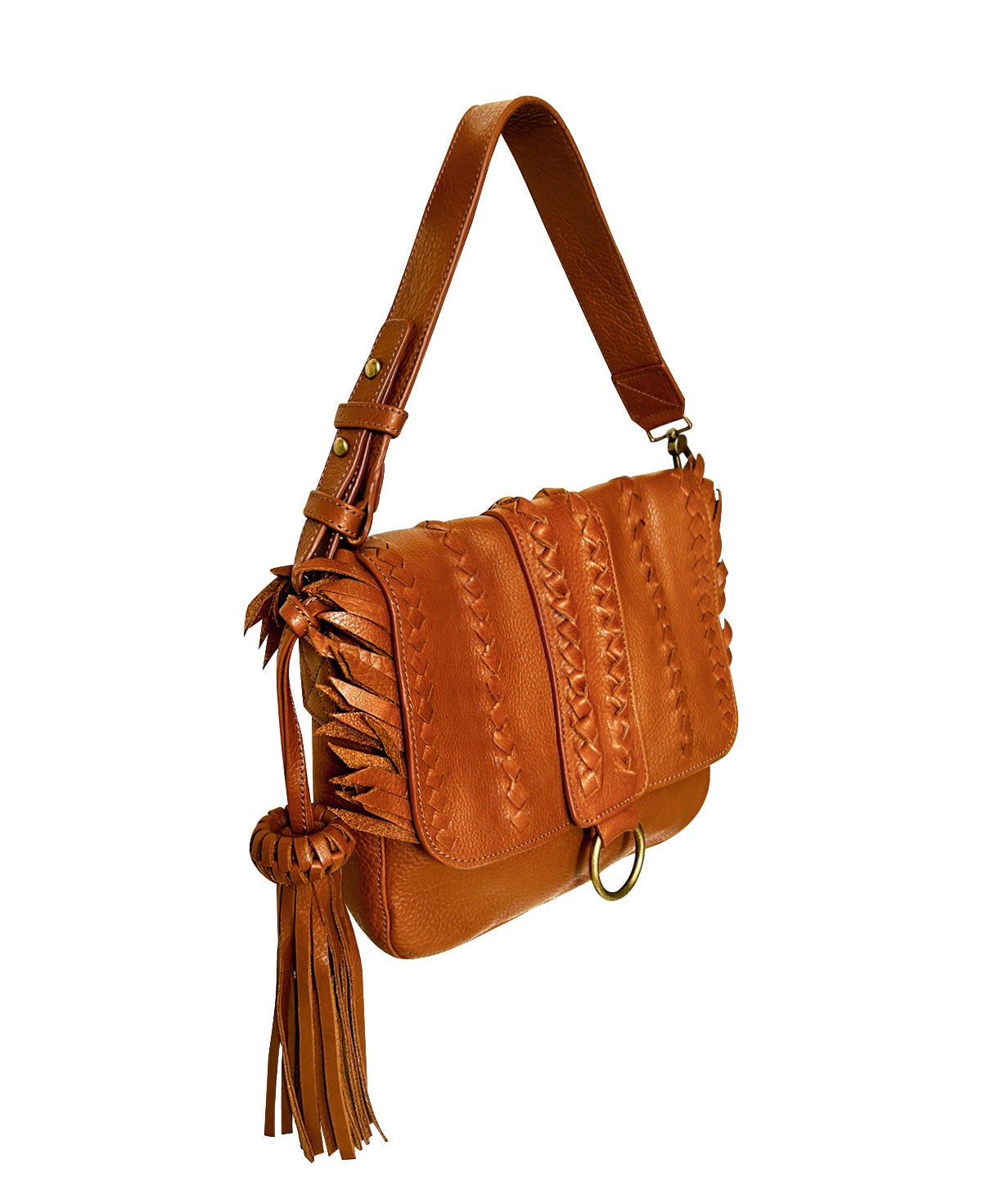 Seneca Camel - Bolsa de hombro de piel