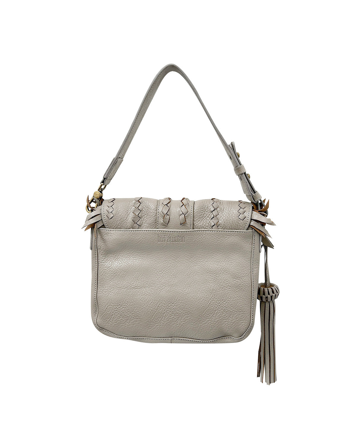 Seneca Gris/Hueso - Bolsa de hombro de piel