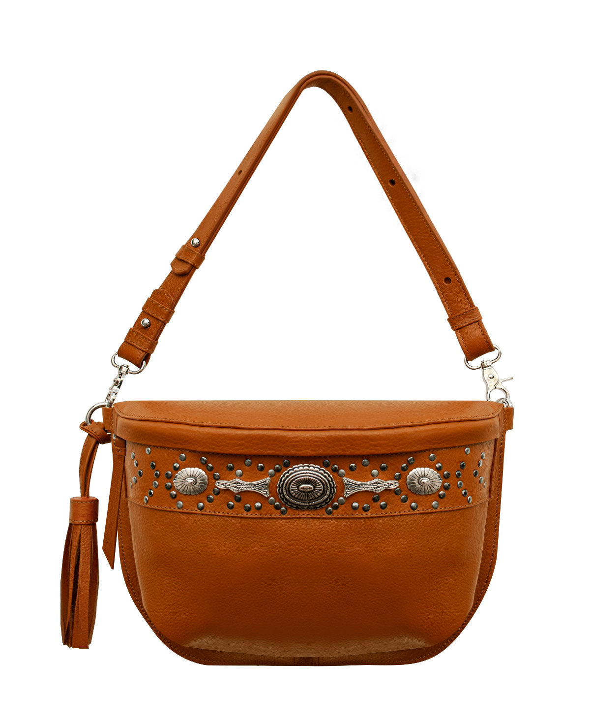 studded leather crossbody bag for women