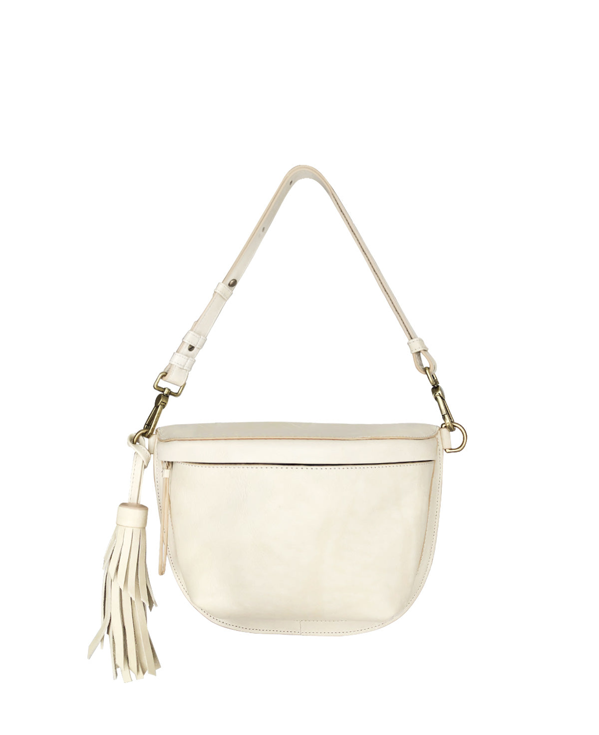 Fem Ivory Leather Fanny pack - Crossbody