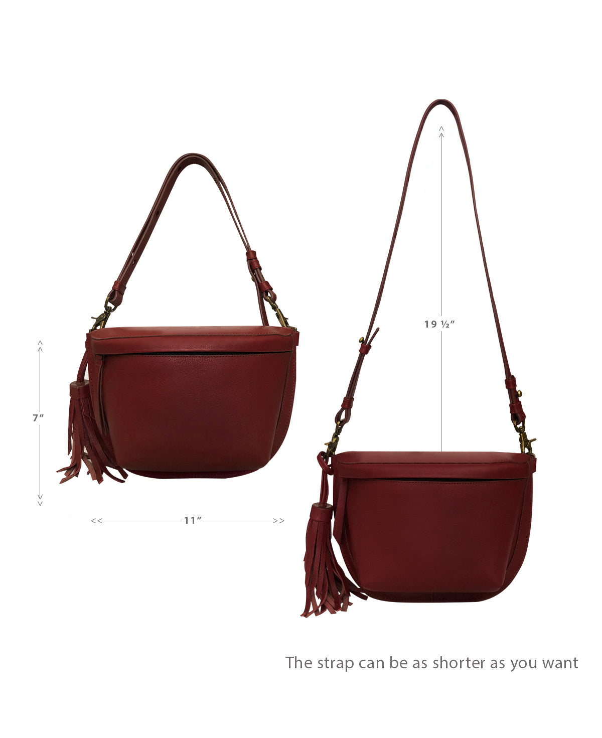 Fem Cognac Leather Fanny pack - Crossbody