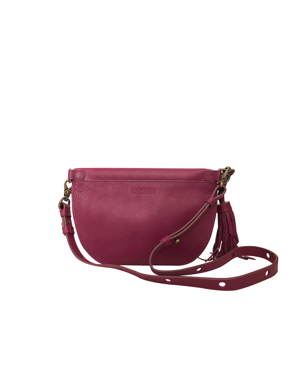 Fem Magenta Leather Fanny pack - Crossbody