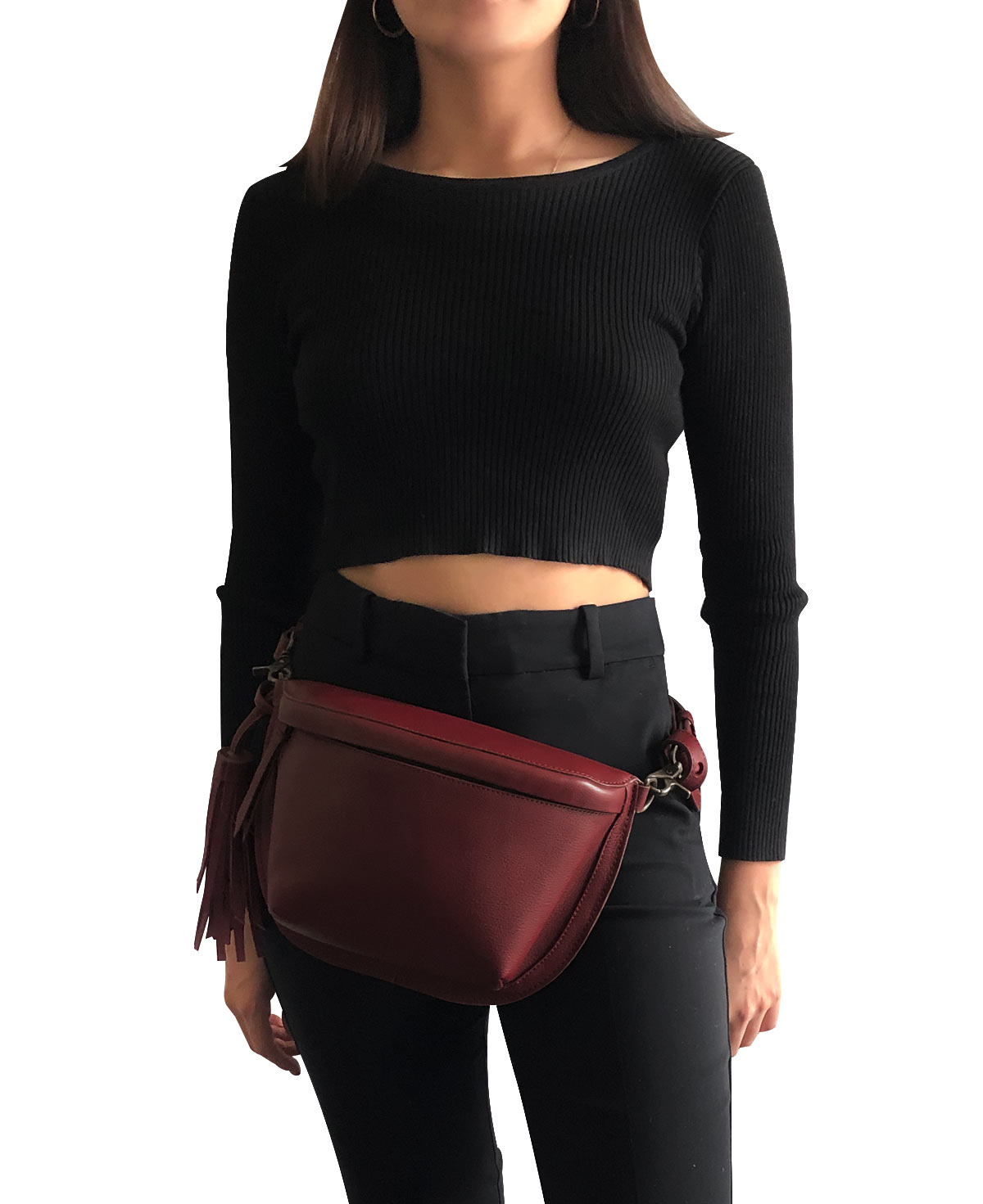 Fem Cognac Leather Fanny pack - Crossbody