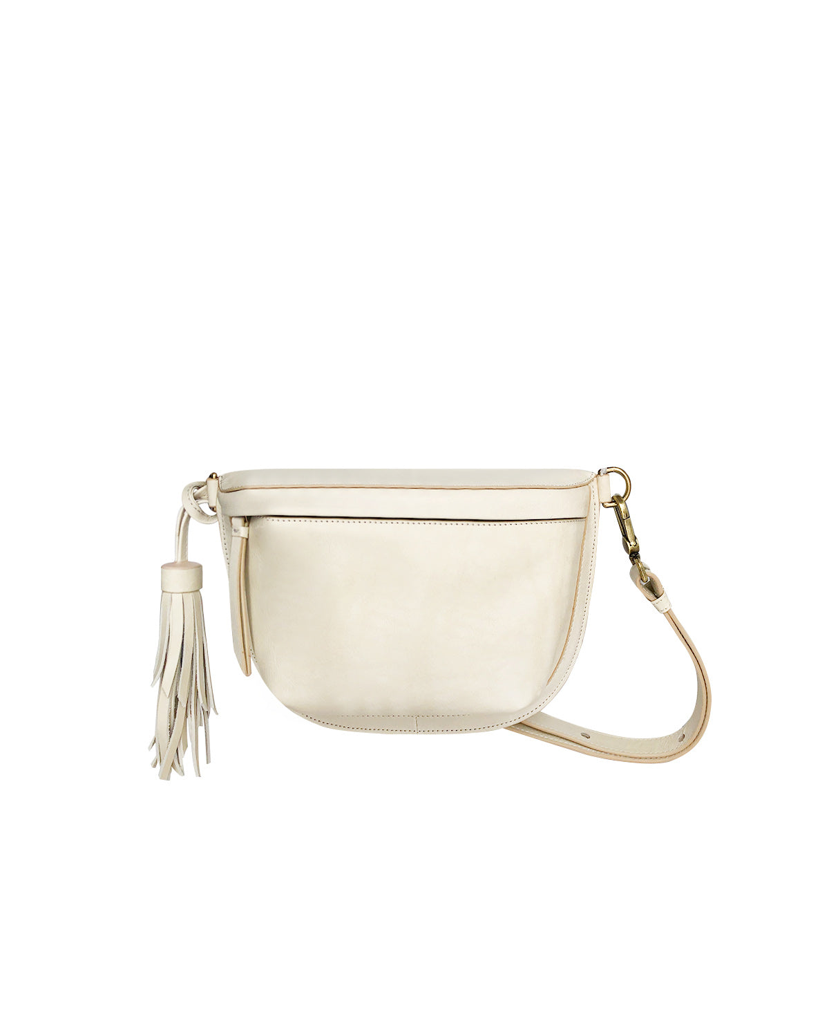 Fem Ivory Leather Fanny pack - Crossbody