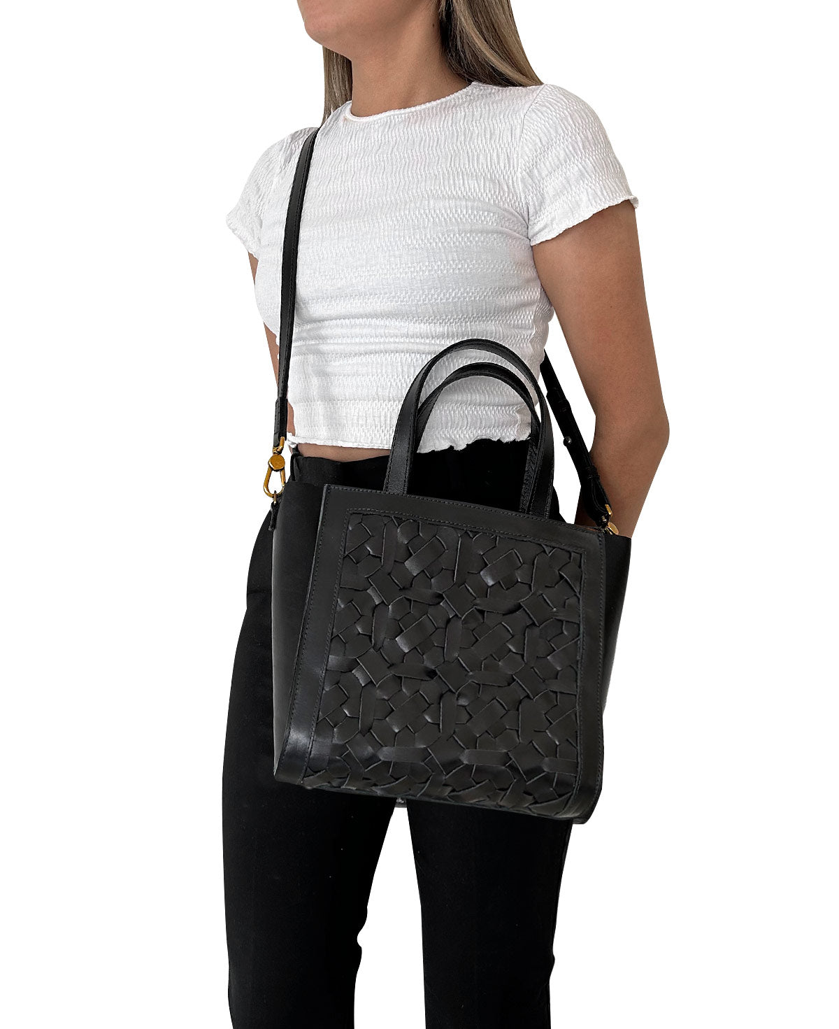 Kari Black Leather Handbag