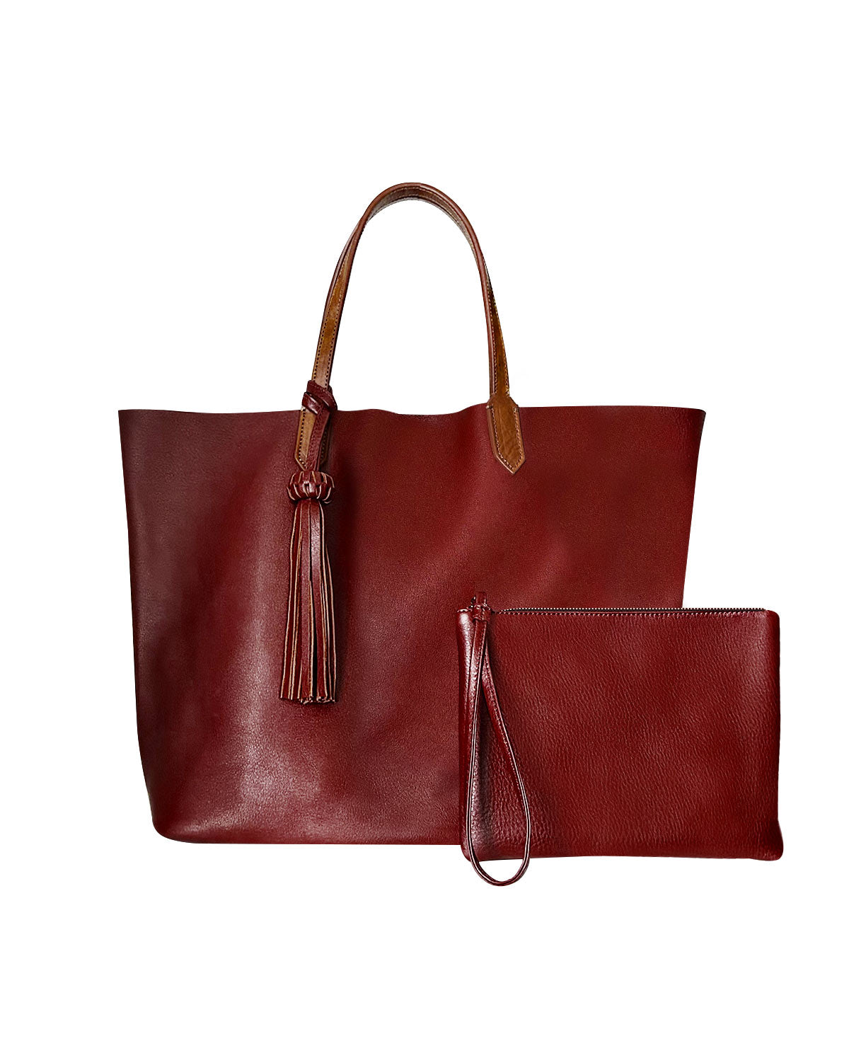 Large Tote Cognac Lidia Leather Bag