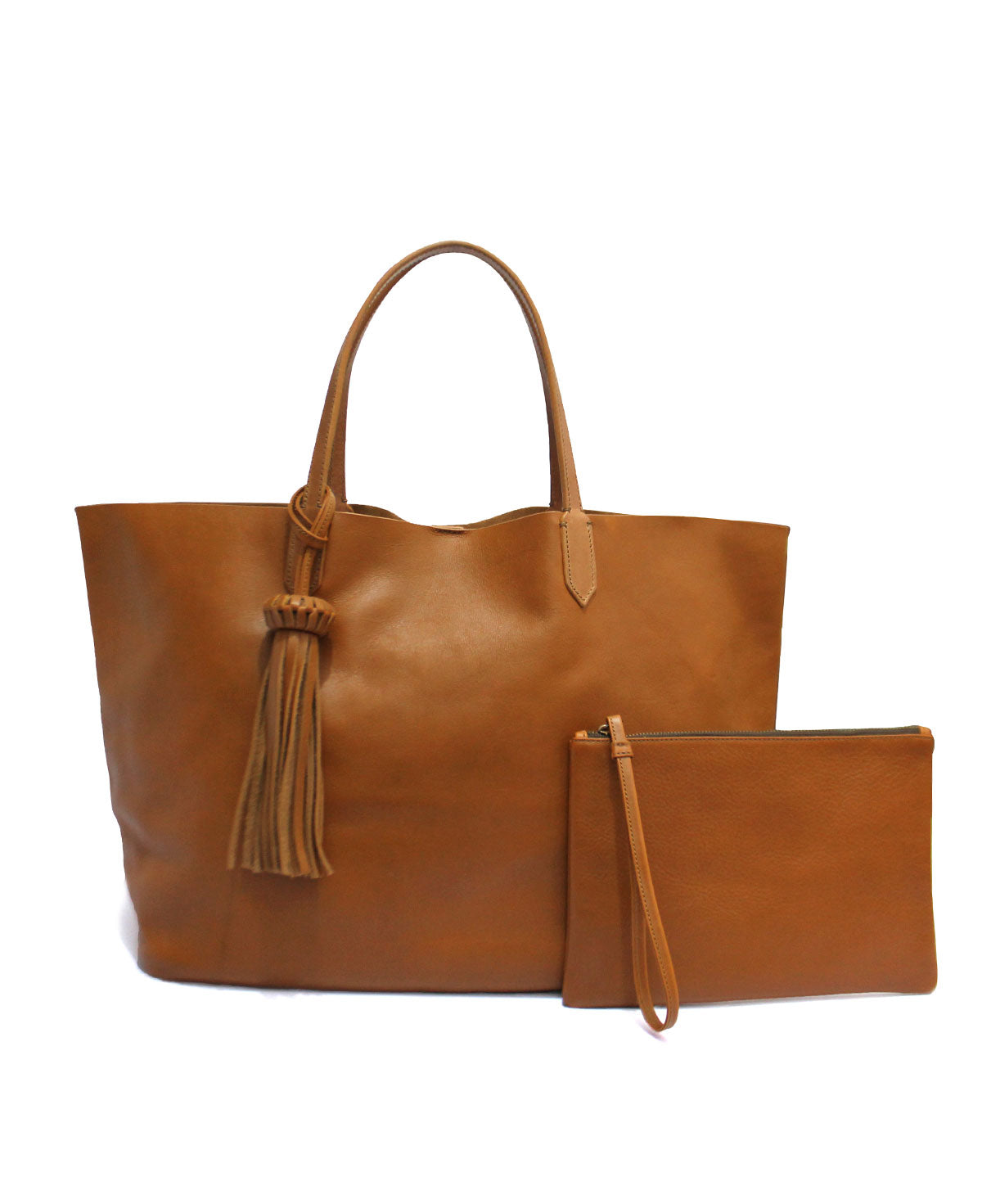 Tan leather tote bag sale Clearance