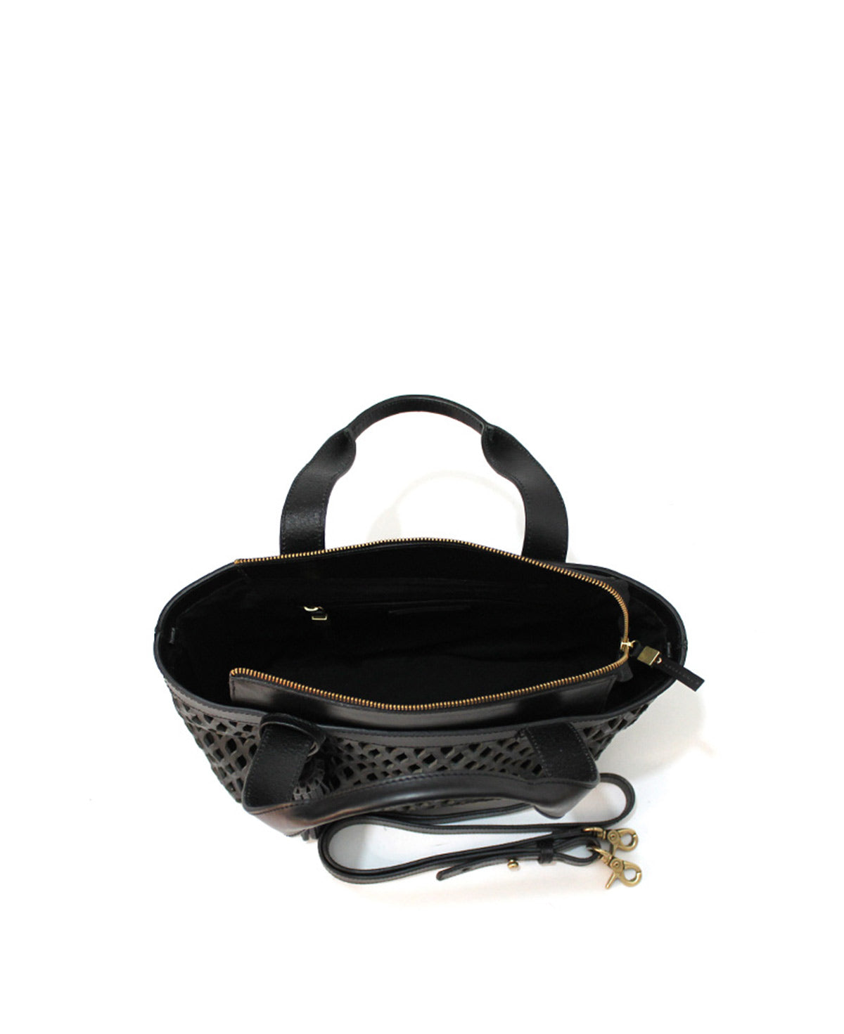 Large Tulum Black Leather Handbag