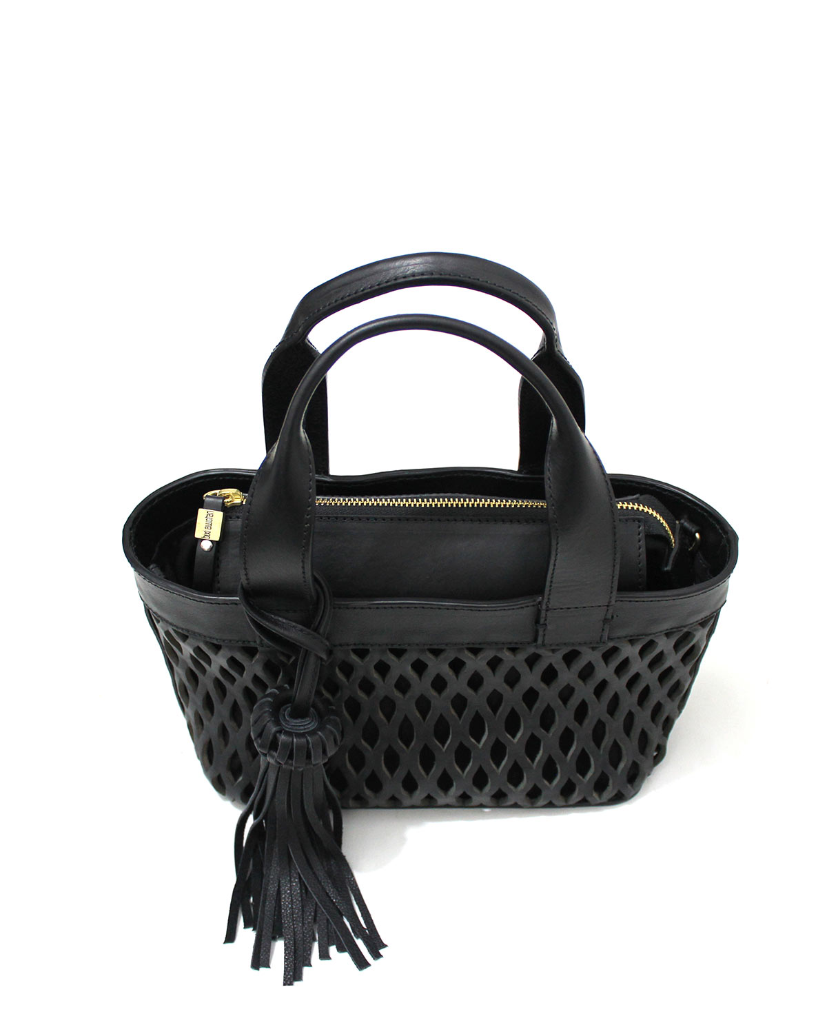 Mini Tulum Black Leather Handbag