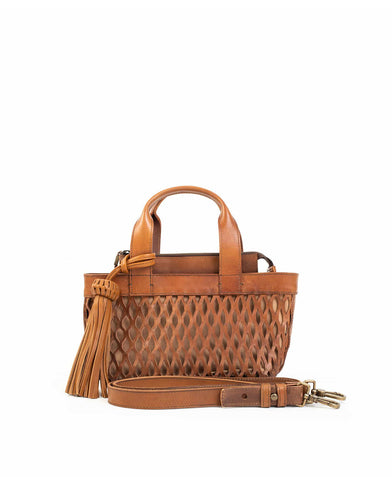 Mini Tulum Tan Leather Handbag